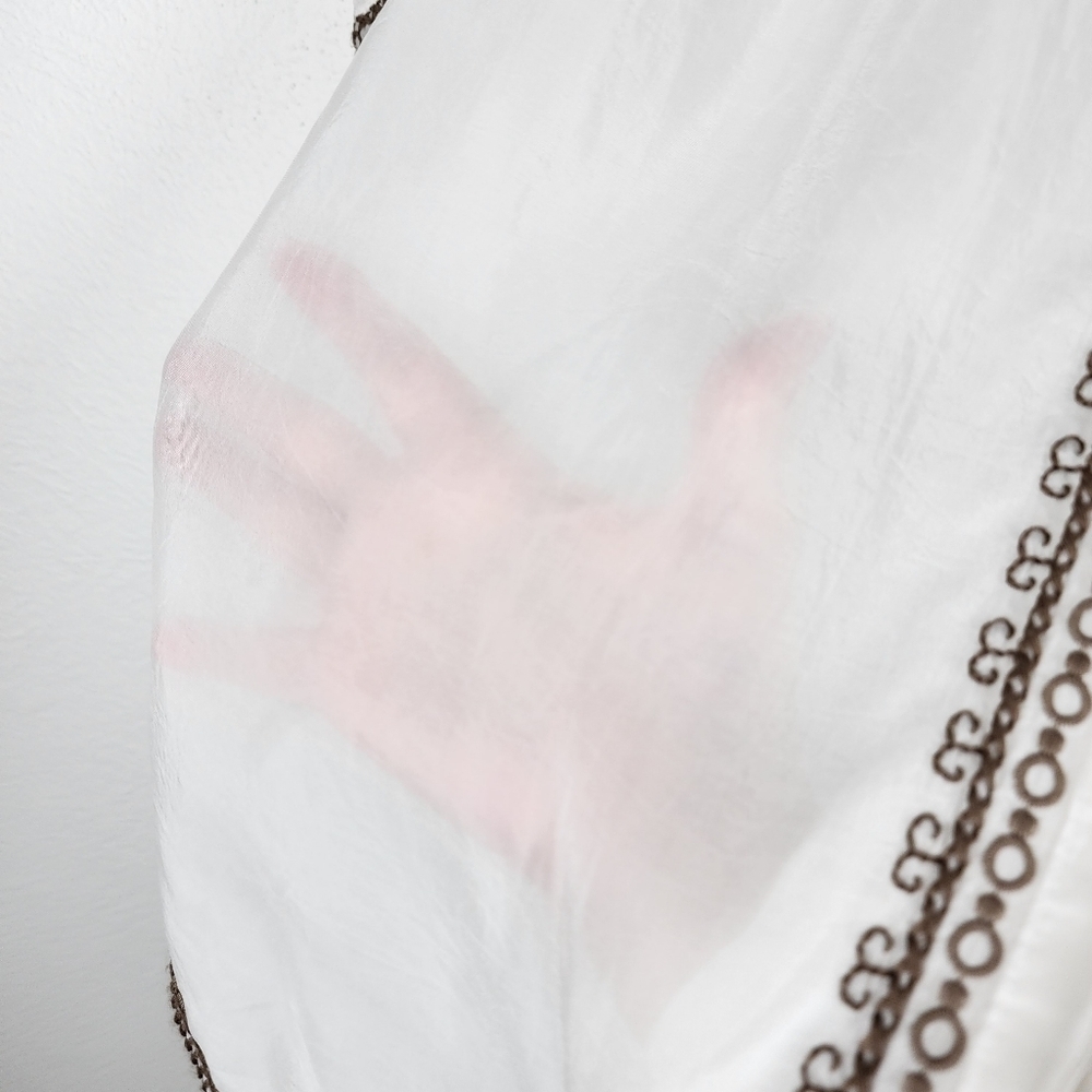 JOHNNY WAS BUTTON FRONT EMBROIDERED SHIRT - Picture 7 of 9